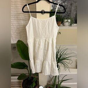 White Sleeveless Babydoll Dress
